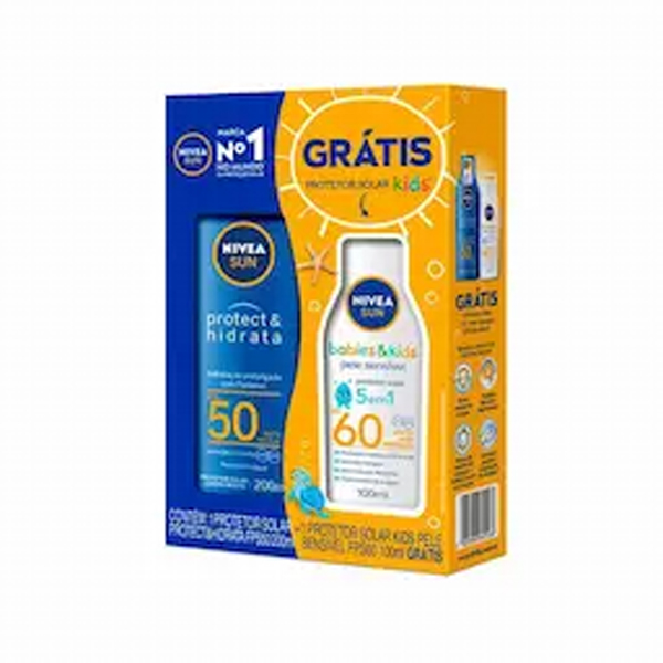 Kit Protetor Solar Corporal Nivea Sun Protect e Hidrata com 1 Protetor Infantil Kids FPS 60 100ml  1