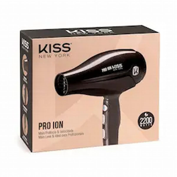 Secador de Cabelo Kiss New York Pro Ion 2200W 220V 