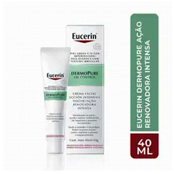 Creme Facial Antiacne Eucerin DermoPure Oil Control Ação Renovadora Intensa 40ml