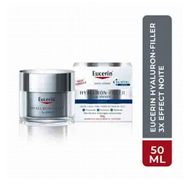 Creme Facial Anti-Idade Eucerin Hyaluron-Filler 3x Effect Noite 50g