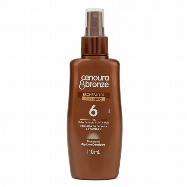 Bronzeador Corporal Spray FPS 6 Cenoura & Bronze 110ml