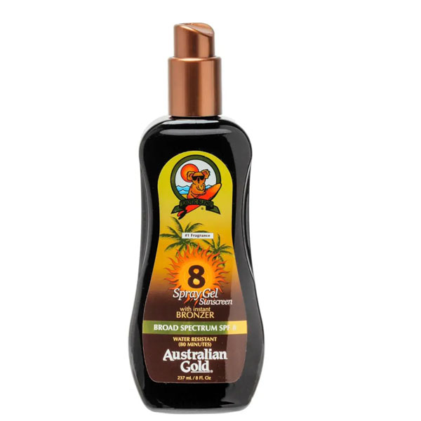 Bronzeador Australian Gold Instant Bronzer FPS 8 Corporal Spray Gel com 237ml