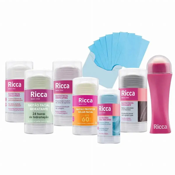 BASTãO FACIAL PROTETORSOLAR PEDRA VULCANICA ESFOLIANTE RICCA