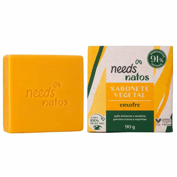 Sabonete de Enxofre em Barra Needs Natos Vegetal 90g