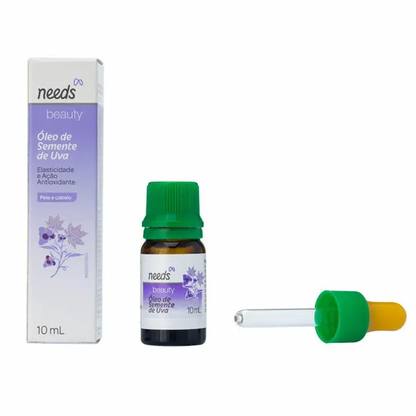 Óleo de Semente de Uva Needs Beauty Pele e Cabelo 10ml
